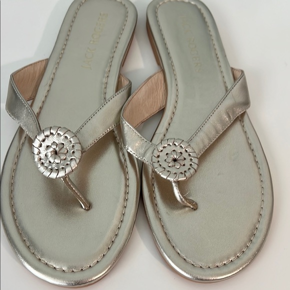 Jack Rogers Women's Gold Sandals - Picture 2 of 6